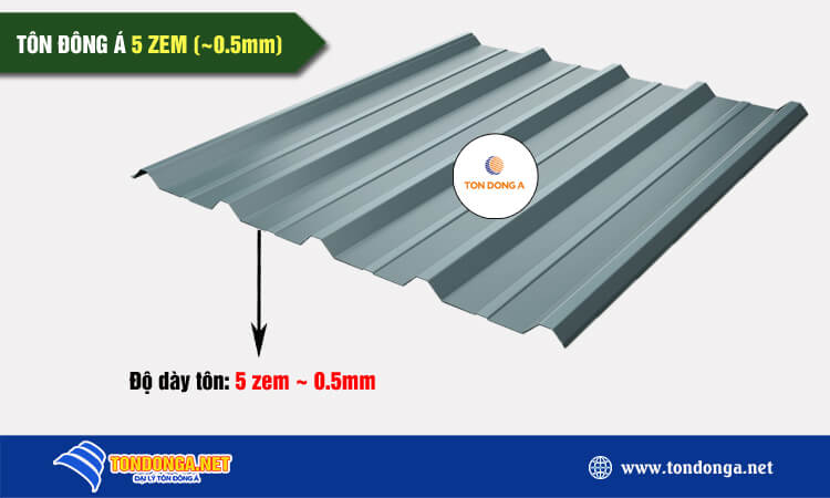 Tôn Đông Á 5 zem 