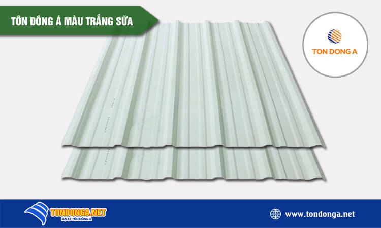 Tôn Đông Á màu trắng sữa 