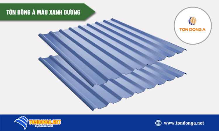 Tôn Đông Á màu xanh dương 