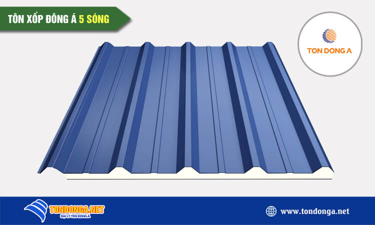 Tôn xốp Đông Á 5 sóng